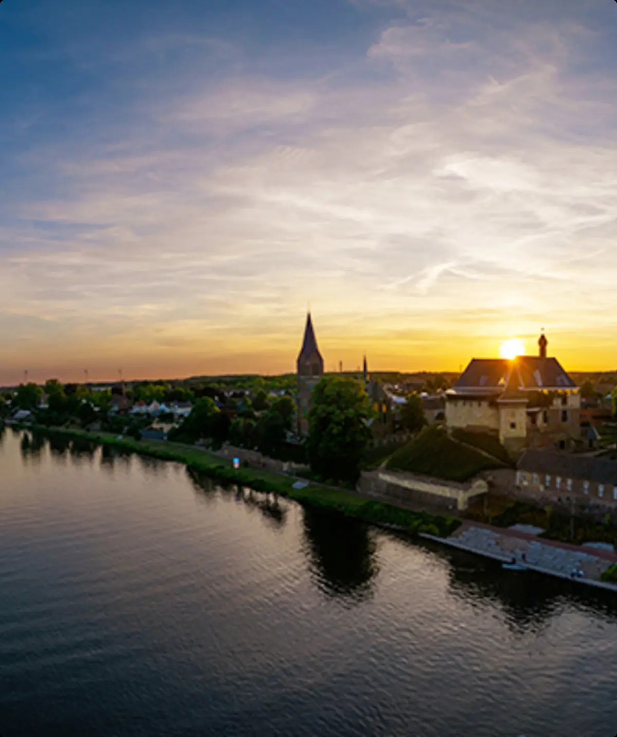Maas Sonnenuntergang | © Guus Reinartz